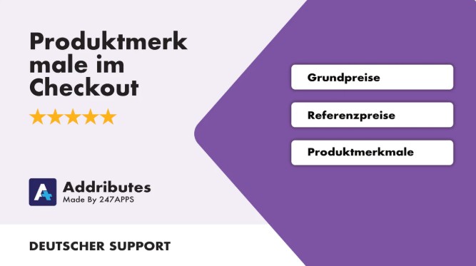 Addtributes Grundpreis und Referenzpreis App