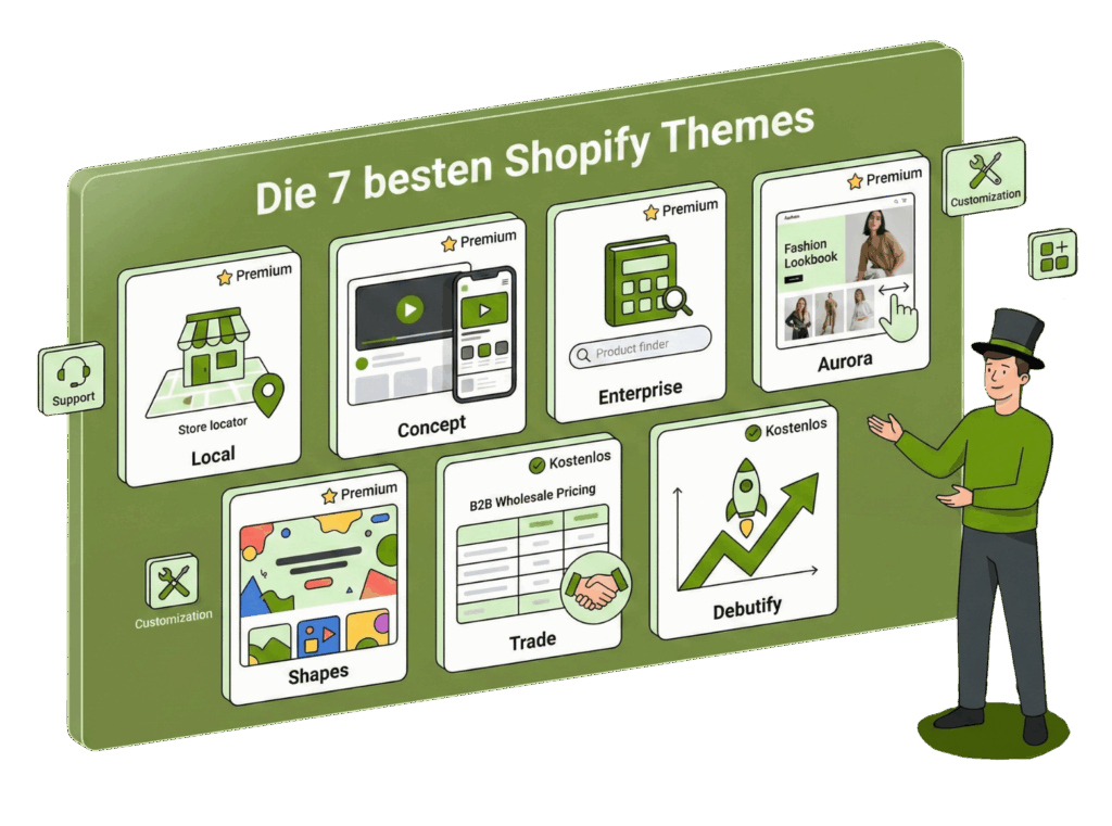 Die 7 besten Shopify-Themes im Jahr 2026
