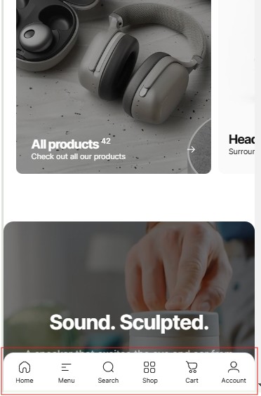 Concept Theme App Menü.