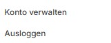 Auf Konto verwalten klicken.