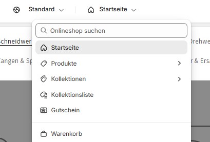 Template auswählen.