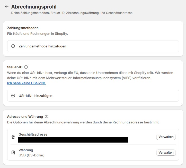 Zahlungsprofil prüfen