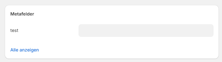 Produkte Metafield angepinnt