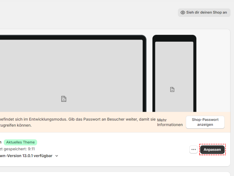 Theme-Editor öffnen